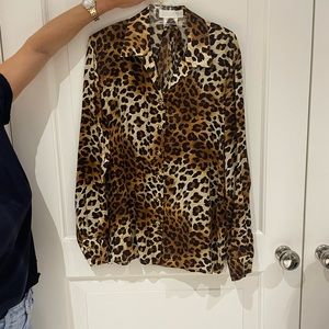 Escada leopard silk shirt